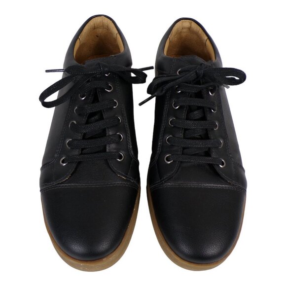 Ahimsa Black Vegan Leather Sneakers Men Sz 9 Women Sz 12 New/Near New  #897 - Picture 2 of 10